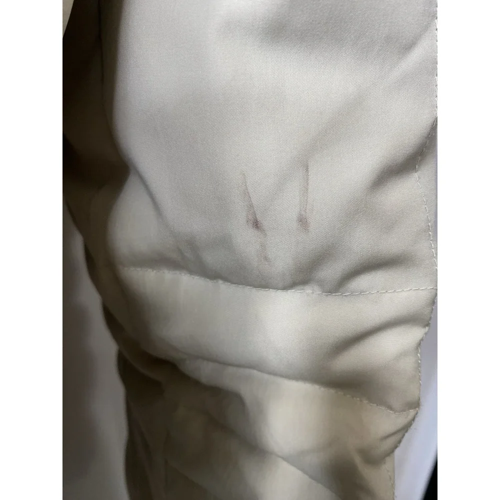 Calvin Klein Jacket Woman Medium White Hooded Goose Down Puffer Full Zip Coat‎